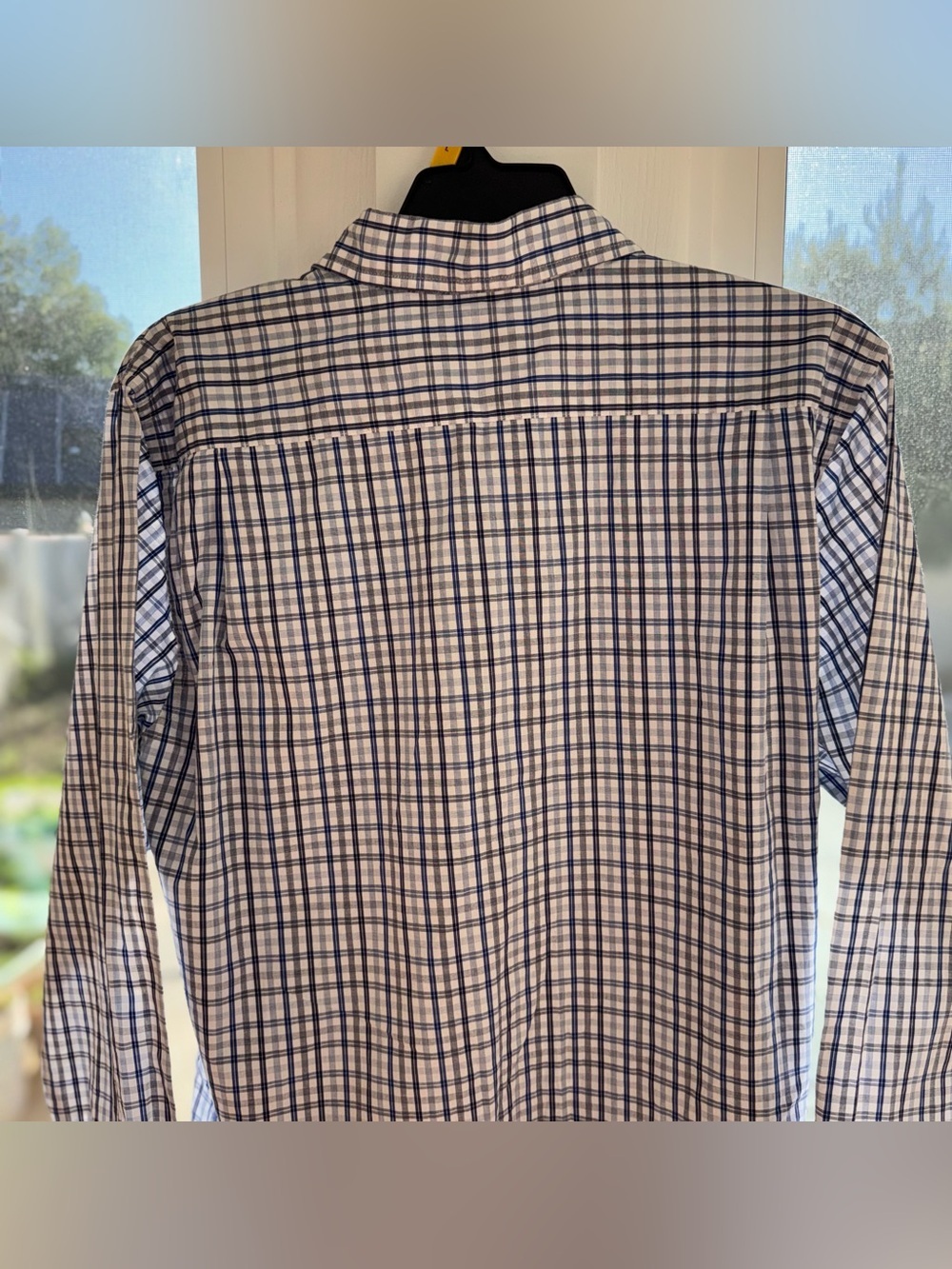Sonoma Men's Large Cotton Plaid Button Down Shirt L Blue Long Sleeve NWOT - Picture 10 of 10